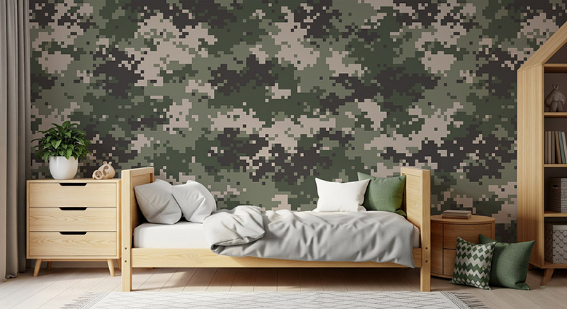 Tapeta Leśny kamuflaż