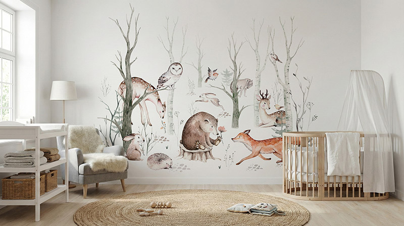 Tapeta Zwierzęta w lesie