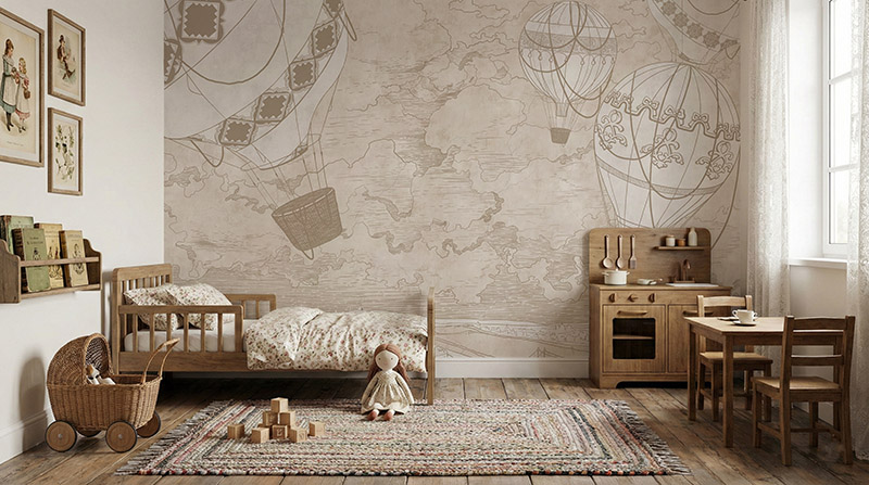 Tapeta Balonowa Przygoda Vintage