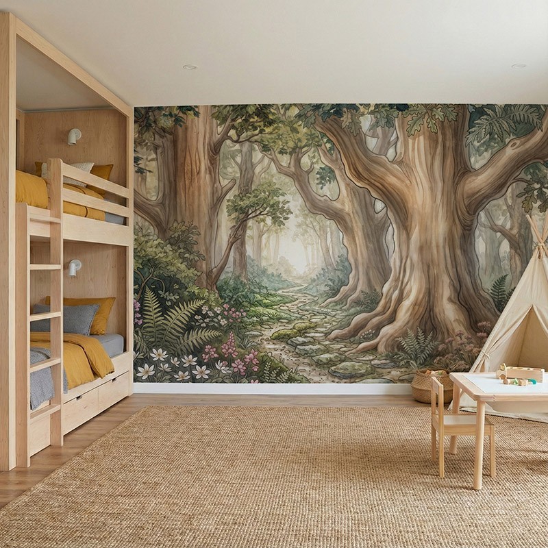 Fototapeta las do pokoju chłopca - 4 wzory od niemowlaka do 10-latka