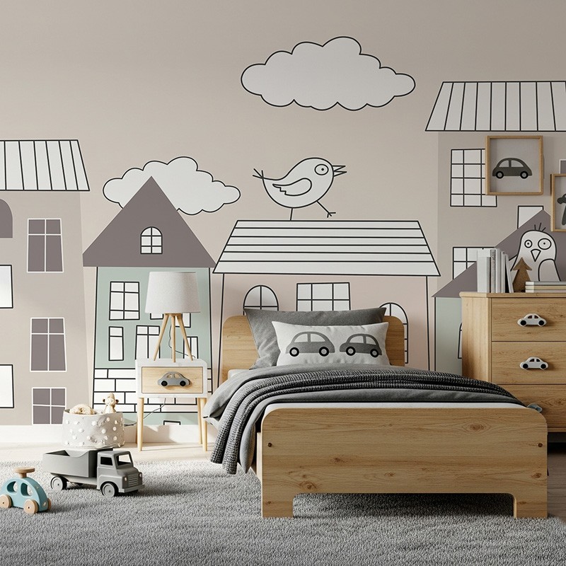 Geometryczne wzory tapet: jak wprowadzić nowoczesność i styl do pokoju malucha