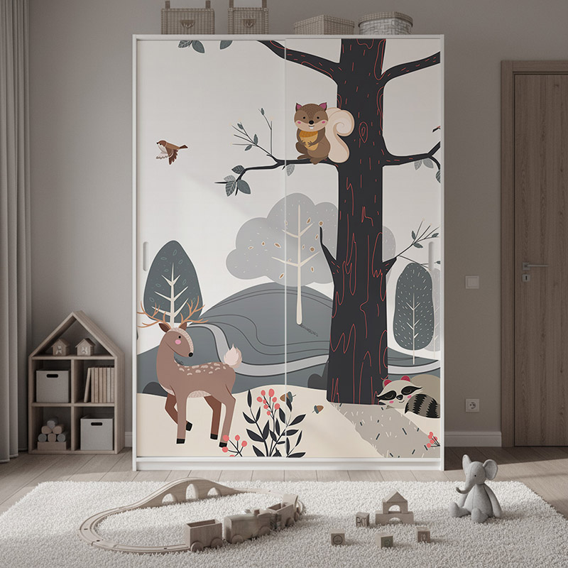 Bajkowy las ze zwierzątkami #ul145