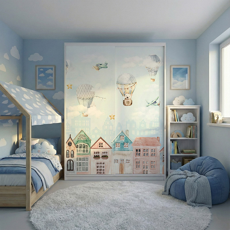 Balony i samoloty nad miastem #ul327