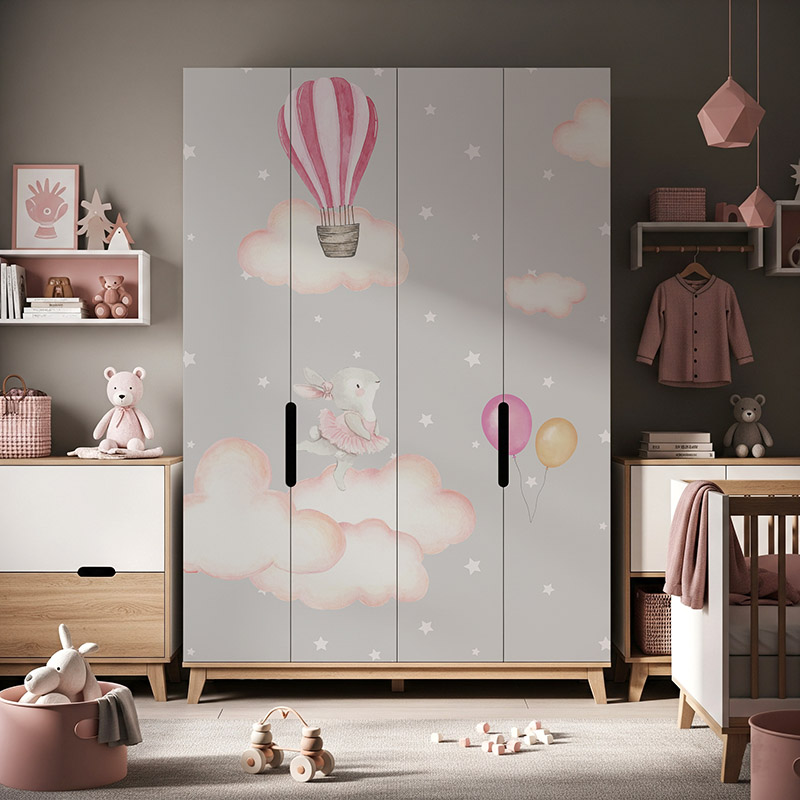 Balony i króliczki wśród gwiazd #ul612