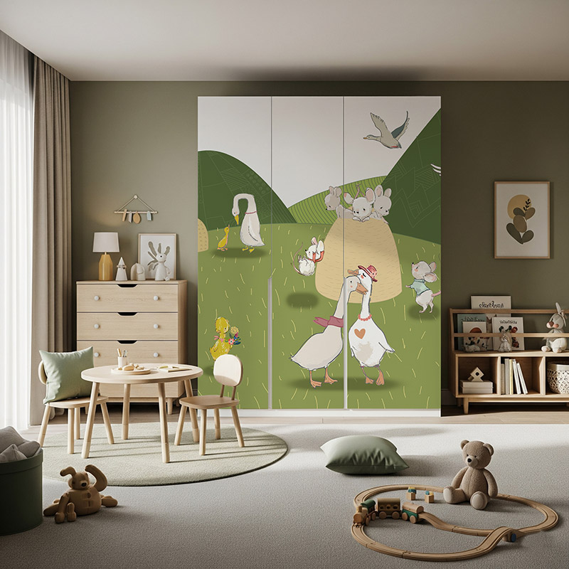 Gąski i kurczaczki na łące #ul503