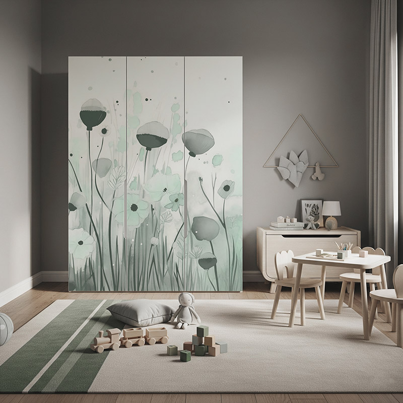 Kwiaty na łące akwarela #ul388