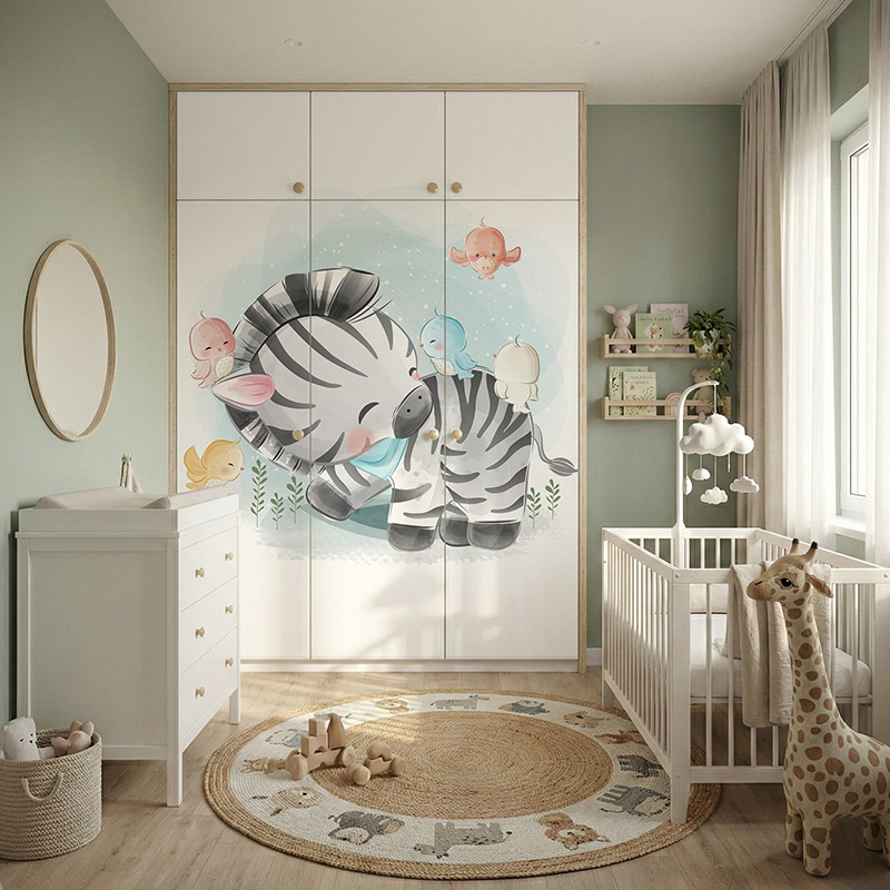 Mała zebra i ptaszki #ul451