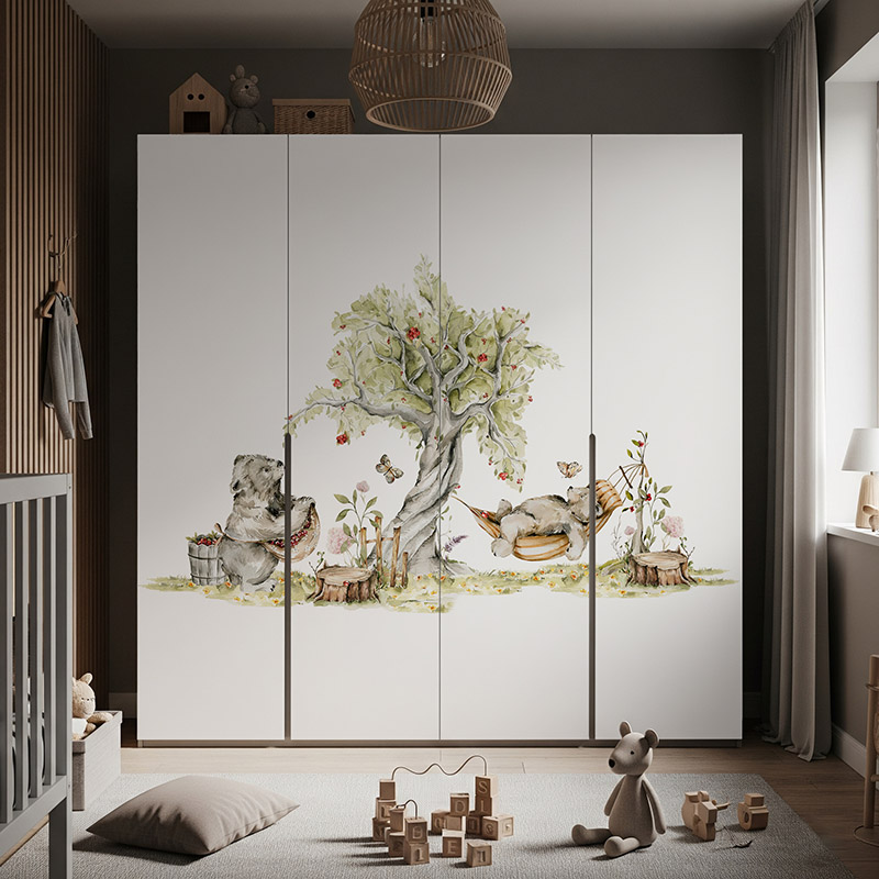 Odpoczywające niedźwiadki pod drzewem #ul433