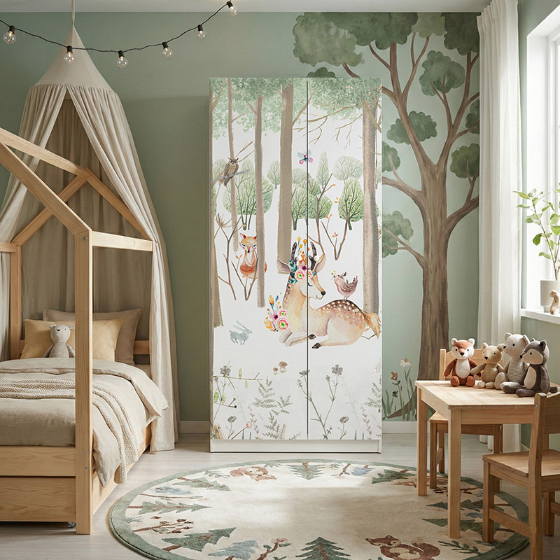 Pastelowy las i zwierzęta #ul412