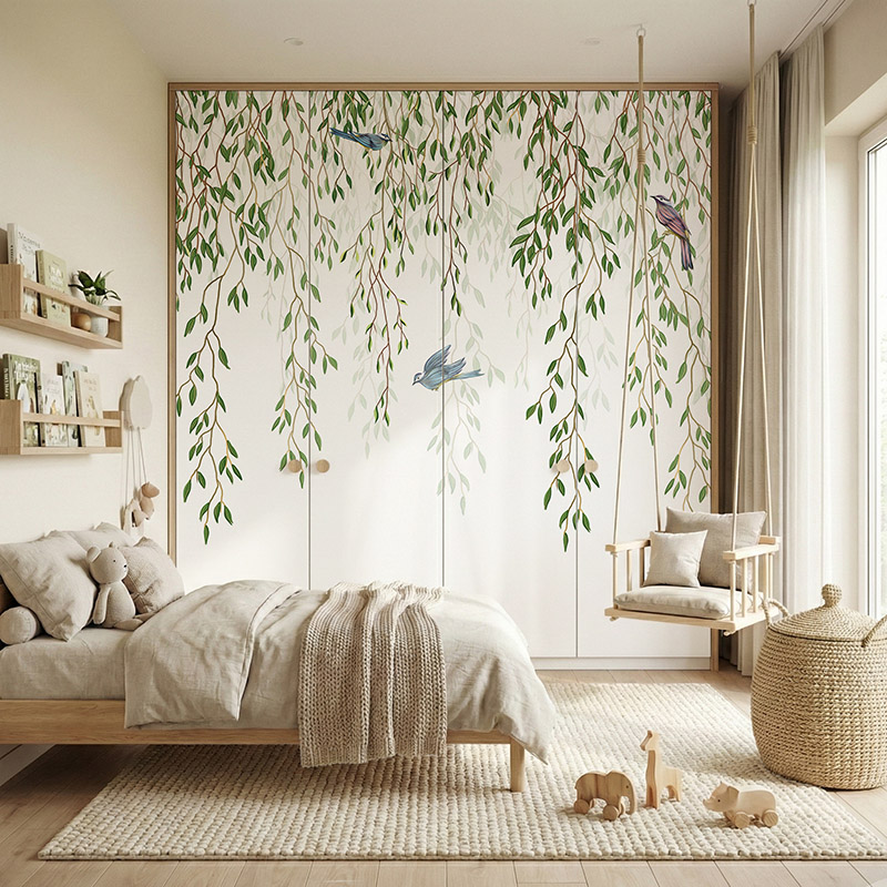 Ptaki wśród zwisających liści #ul453