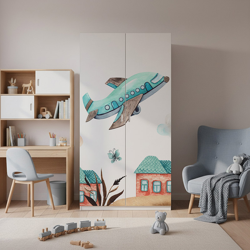 Samoloty nad domkami #ul128