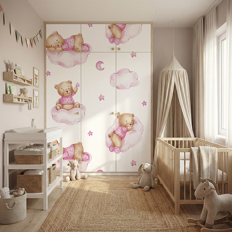 Śpiące misie na chmurkach #ul552