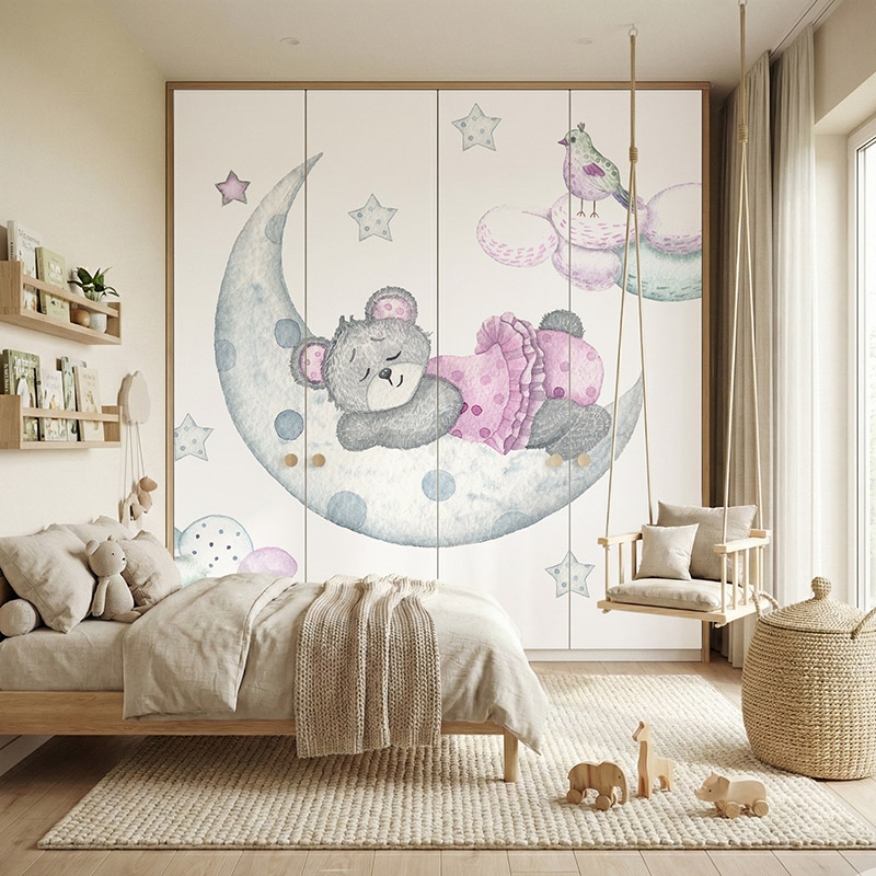 Śpiące misie na księżycu, wzór #ul269