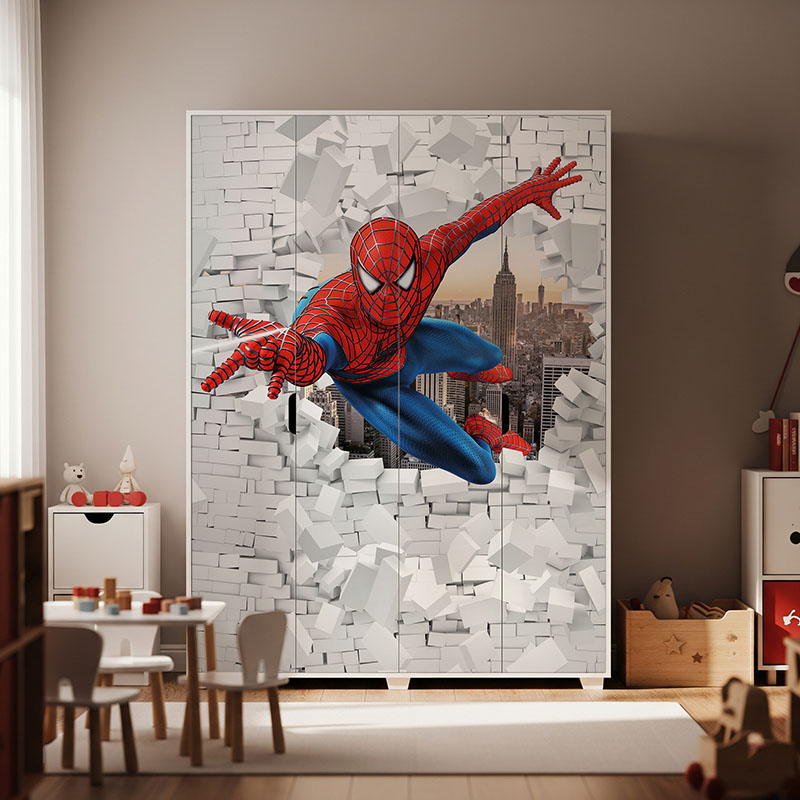 Spiderman burzy ścianę #ul732