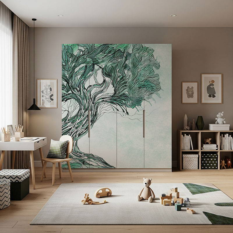 Stare drzewo na abstrakcyjnym tle #ul334