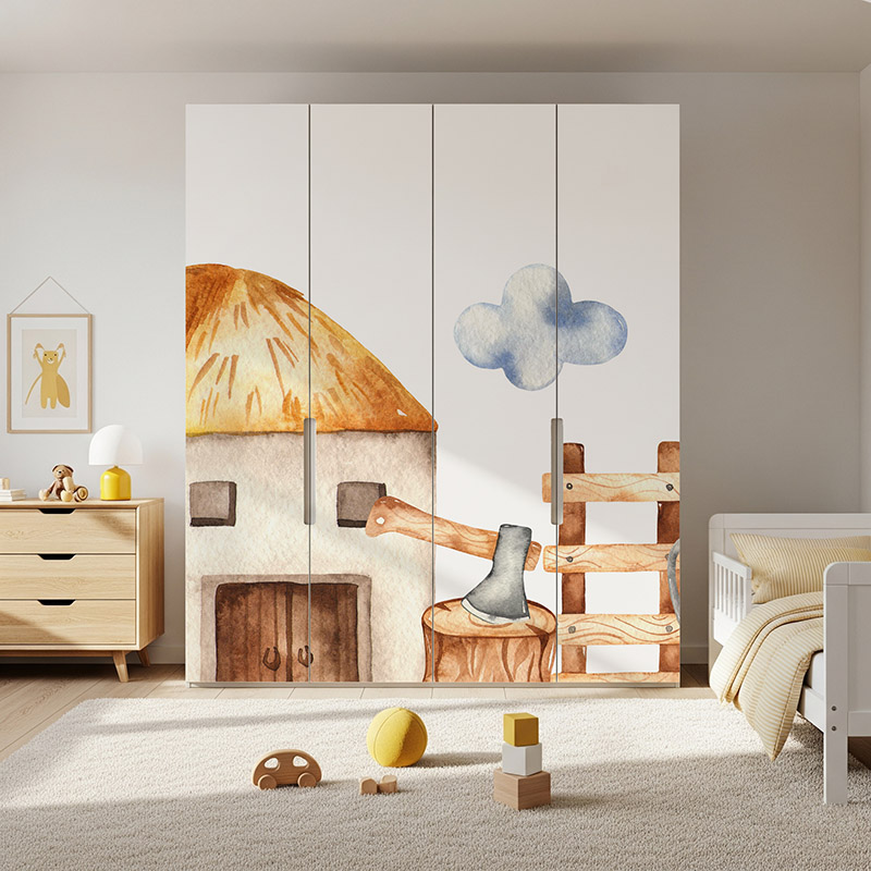 Studnia i domki na wsi #ul596