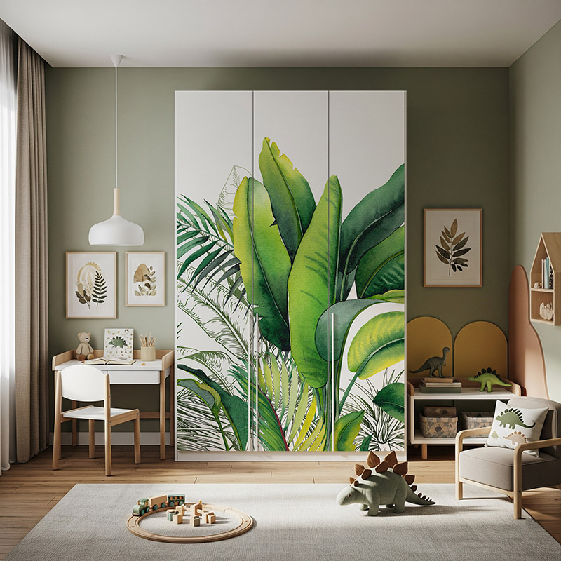 Tropikalne liście na białym tle #ul551