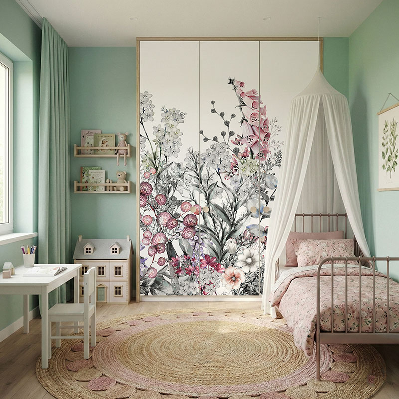 Różowe kwiaty na łące #ul533