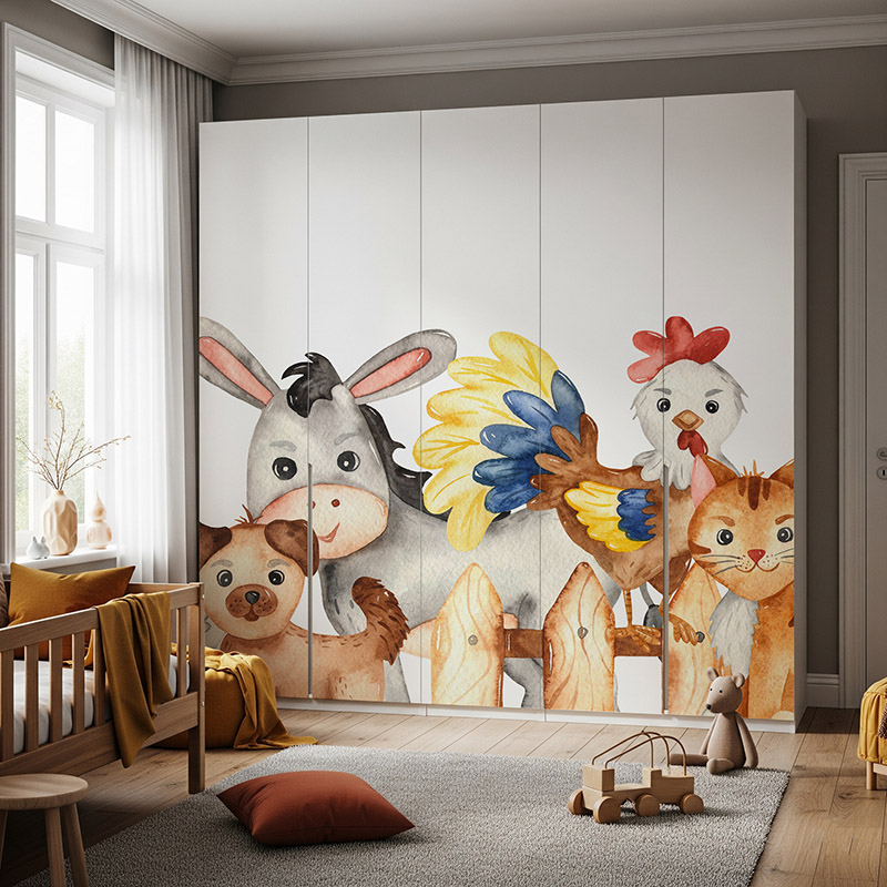 Urocze zwierzątka na wsi, wzór #ul371