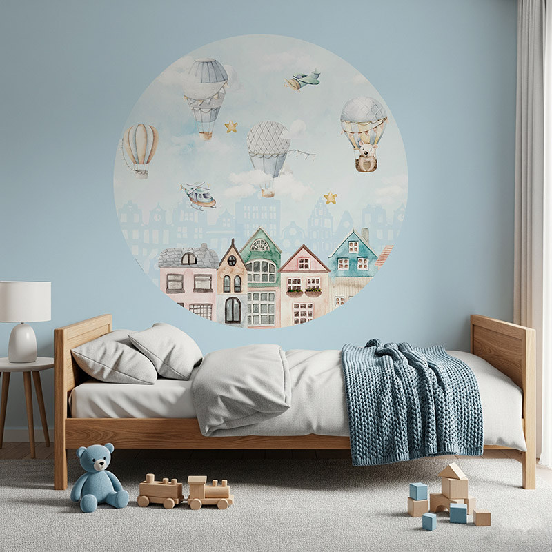 Balony i samoloty nad miastem #ul327