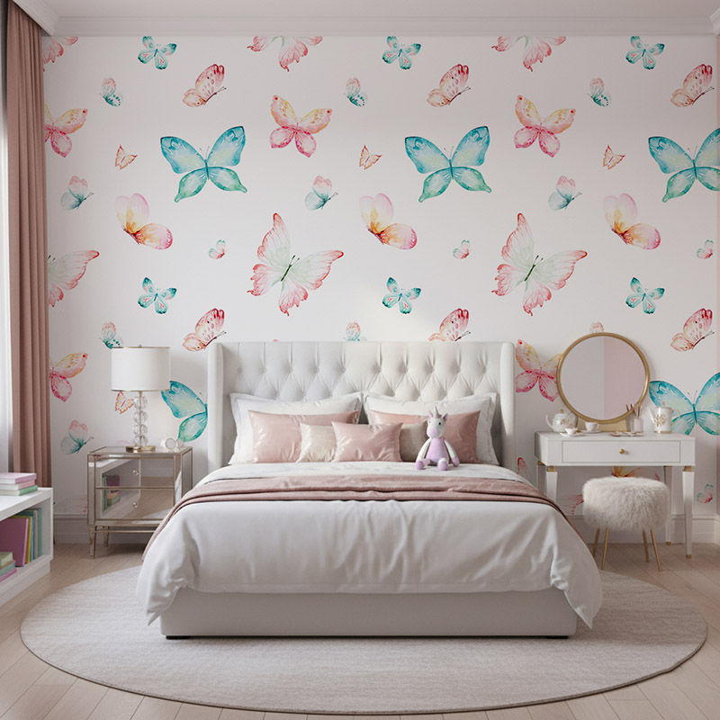 Kolorowe motyle, wzór #ul735