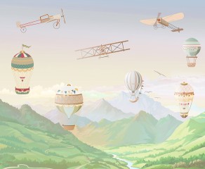 Balony i samoloty nad górami