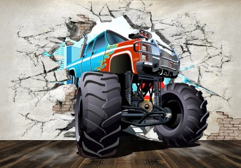 Monster Truck przebija ścianę