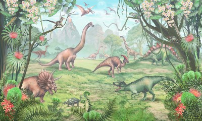 Dinozaury w lesie