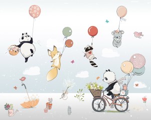 Wesołe zwierzątka z balonikami
