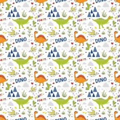 Kolorowe dinozaury, wzor