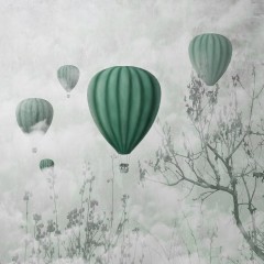 Zielone balony we mgle