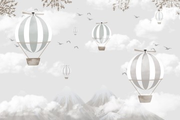 Balony w chmurach