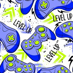 Granatowe joysticki, wzór