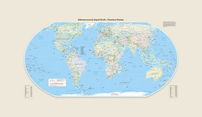 Mapa świata z polskimi napisami – Equal Earth