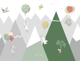 Latające króliczki z balonami