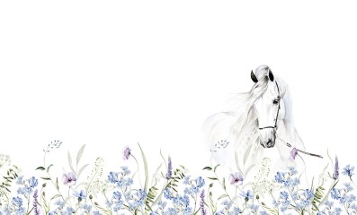 Koń w kwiatach
