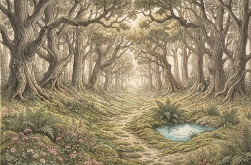 Ścieżka w starym lesie