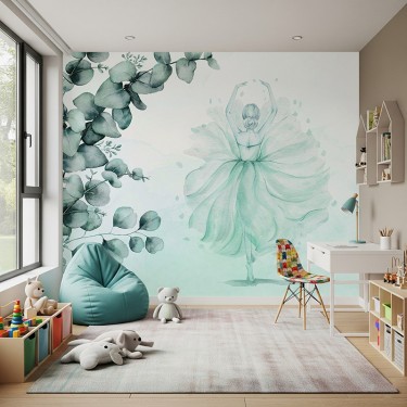 Tapeta Baletnica w kwiatach