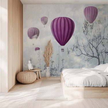 Tapeta Balony we mgle