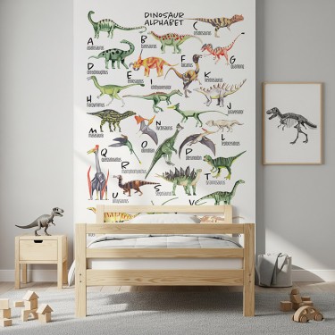 Tapeta Alfabet dinozaurów