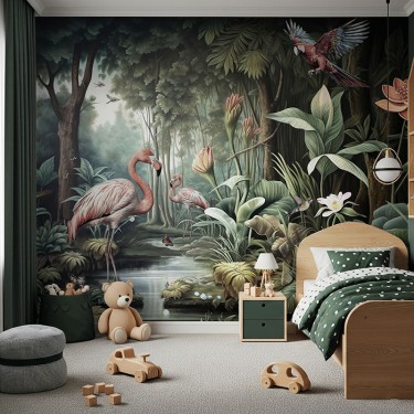Fototapeta Flamingi w dżungli