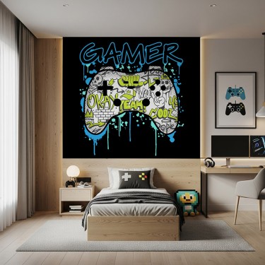 Tapeta Gamepad z graffiti