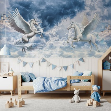 Tapeta Konie w chmurach