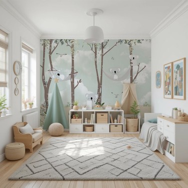 Tapeta Misie koala odpoczywające w lesie