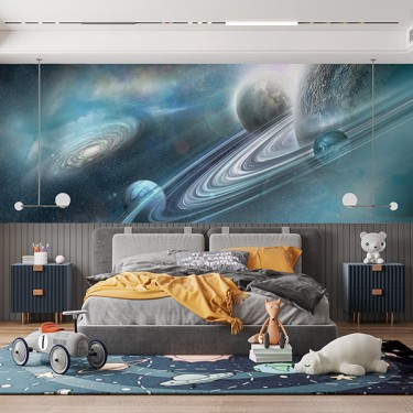 Tapeta Planeta otoczona pierścieniami