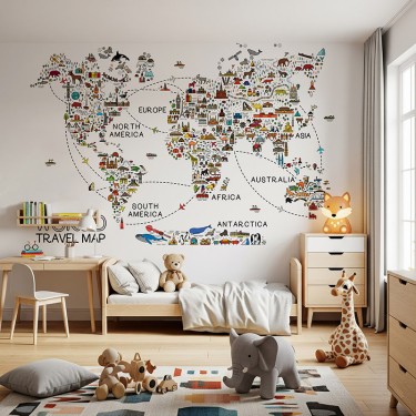 Tapeta Podróżna mapa Świata
