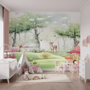 Tapeta Sarenka w bajkowym lesie