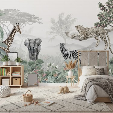 Tapeta Zwierzęta w dżungli