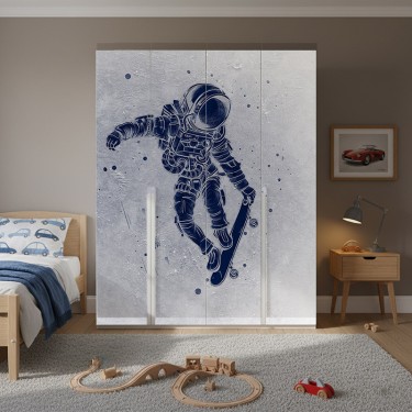 Naklejka na meble Astronauta skater