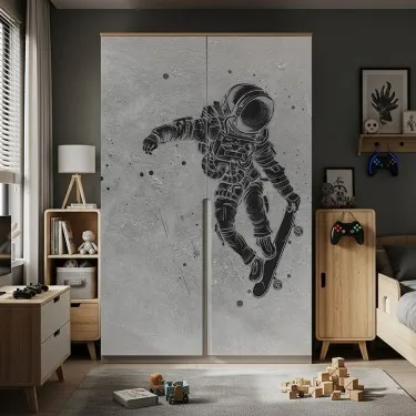 Naklejka na meble Astronauta skater